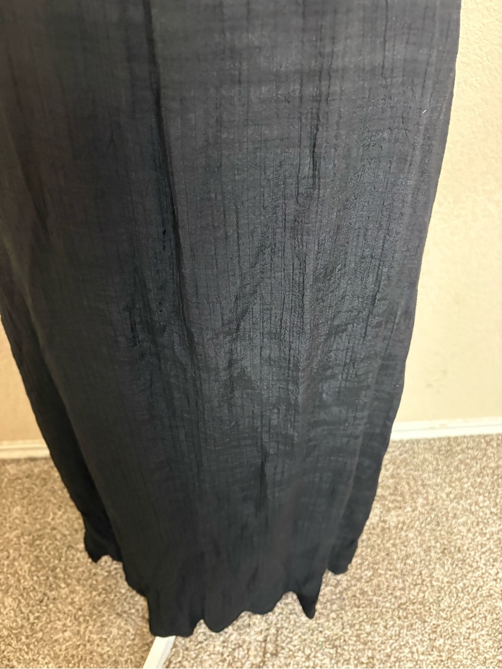 1. State Black Smocked Maxi Dress with Side Slit Smocked Waist Size Medium - Picture 9 of 12